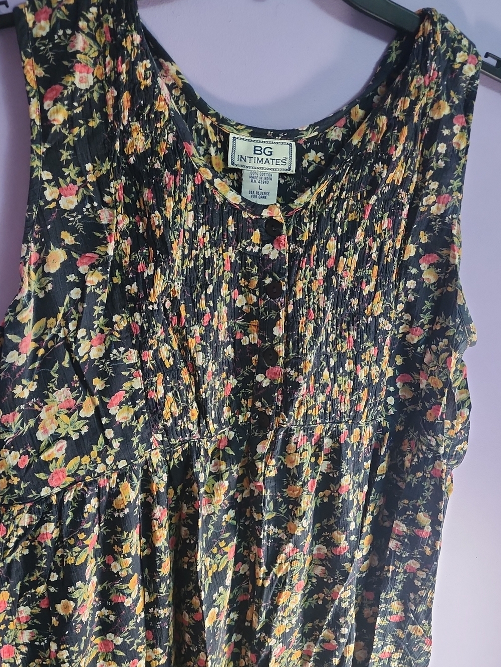 Black Floral Sleeveless Dress